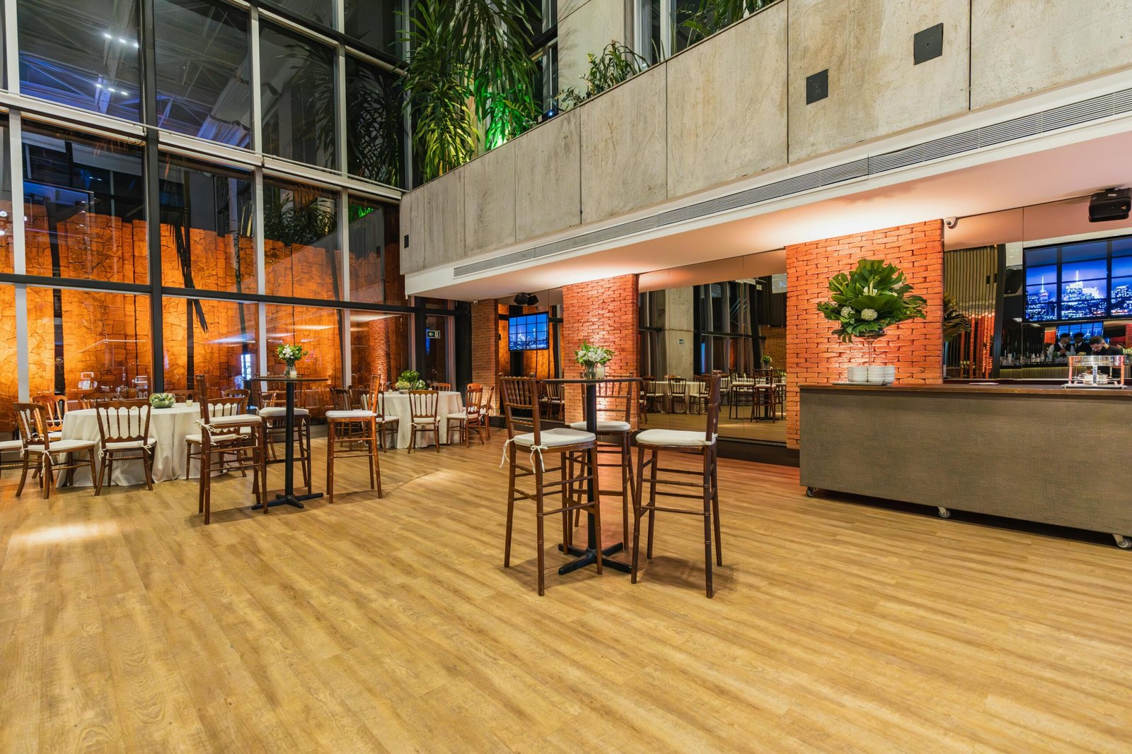 Tables and Chairs near Counter in Restaurant